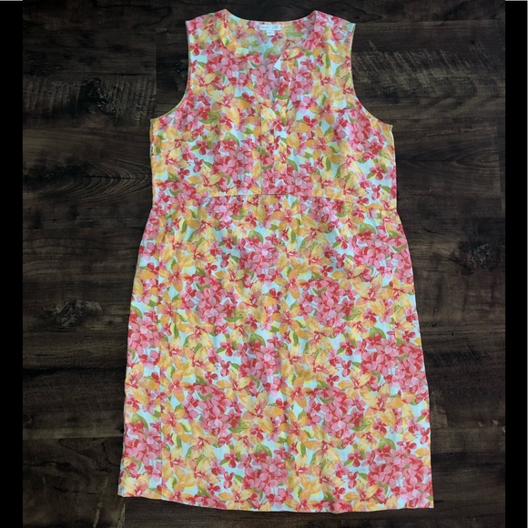 J. Jill Love Linen Sleeveless Tunic Style Dress - Picture 1 of 7